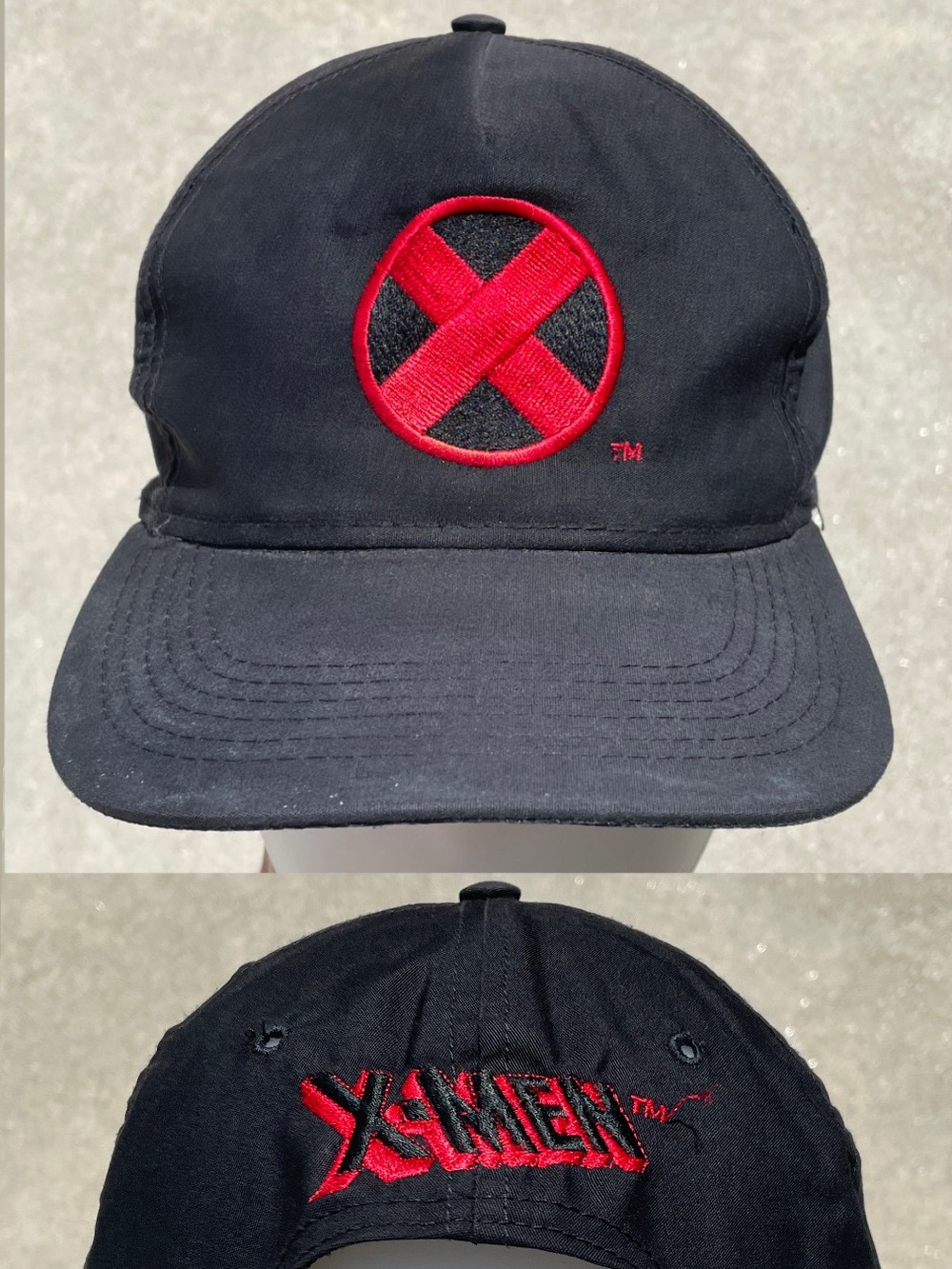 Vtg 1991 X-Men Marvel Comic Books Universal Black Snapback Hat RARE
